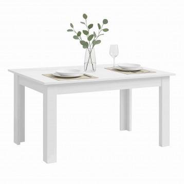 Mesa de Comedor Fija Nur Color Blanco Mate 138x80 cm