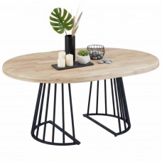 Mesa de Comedor Extensible Cali Roble Nordish y Negro 120-200x120 cm Mesa de Comedor Extensible Cali Roble Nordish y Negro 120-200x120 cm