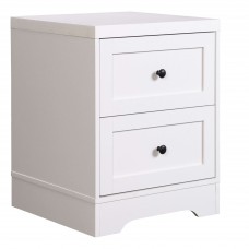 Mesita De Noche Ottavia 2 Cajones Color Blanco Mate 40x50 cm Mesita De Noche Ottavia 2 Cajones Color Blanco Mate 40x50 cm