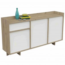Aparador Salón Lead 3 Puertas Roble Artisan y Blanco Mate 157 cm