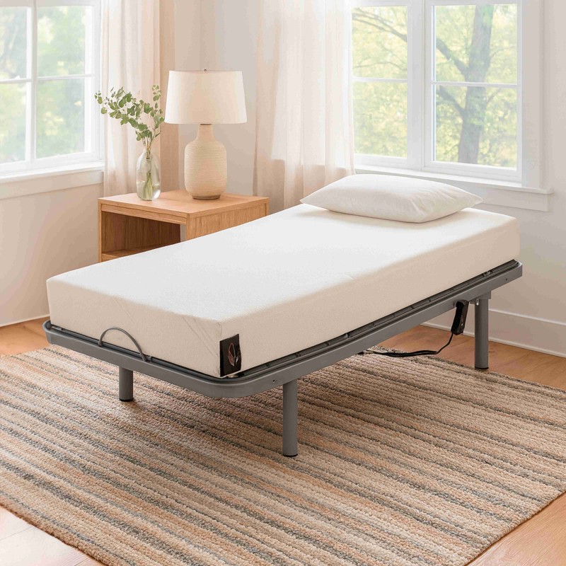 Cama Articulada Eléctrica con Colchón (Somier + Colchón + Patas + Almohada)
