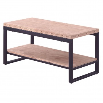 Mesa Steve Madera y Negro Ladeada