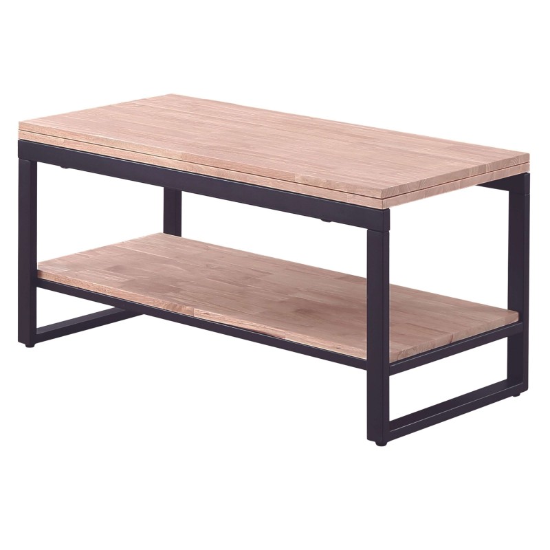 Mesa Steve Madera y Negro Ladeada