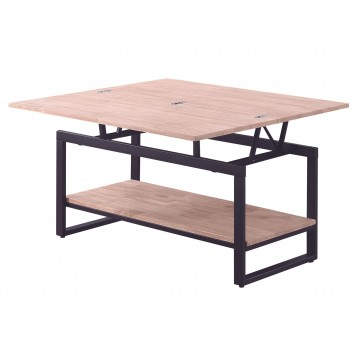 Mesa Steve Madera y Negro Abierta