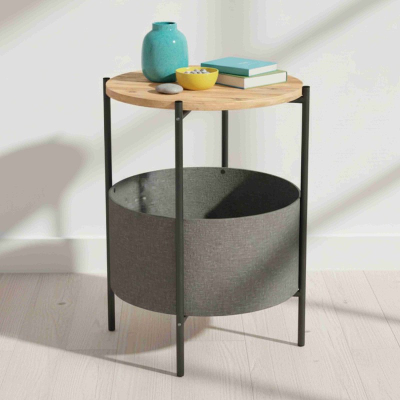 Mesa de Centro Industrial en Gris y Safir 43x60 cm