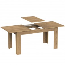 Mesa de Comedor Extensible Color Roble Gold 140-195x80 cm Mesa de Comedor Extensible Color Roble Gold 140-195x80 cm