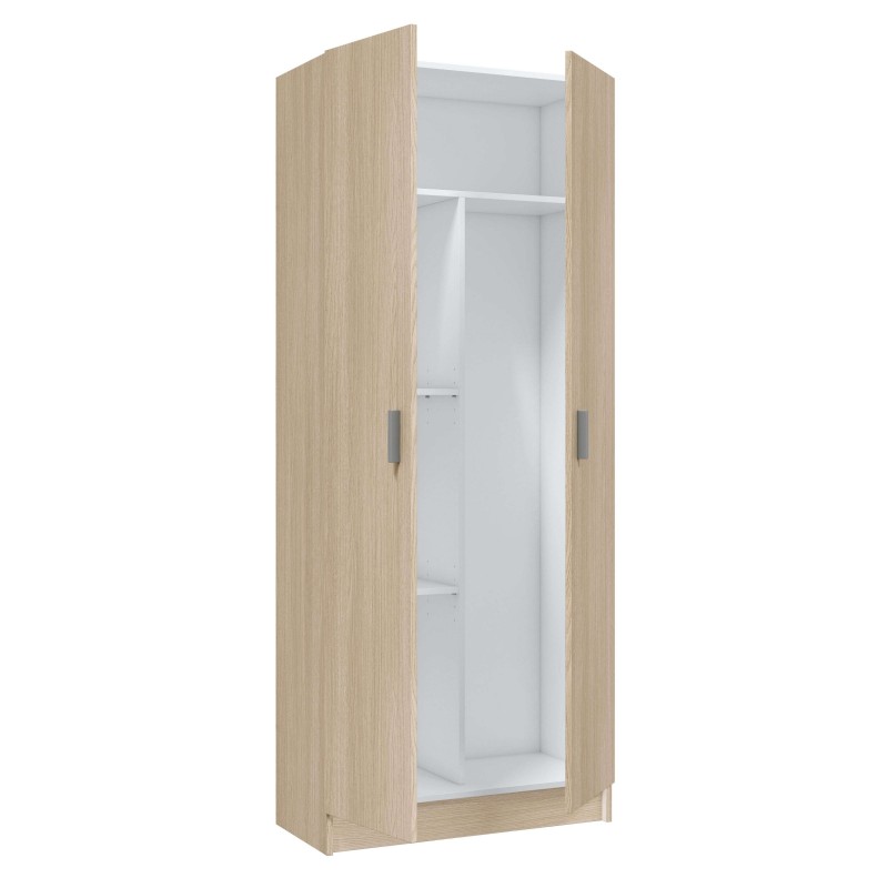 Armario Escobero Roble Abierto