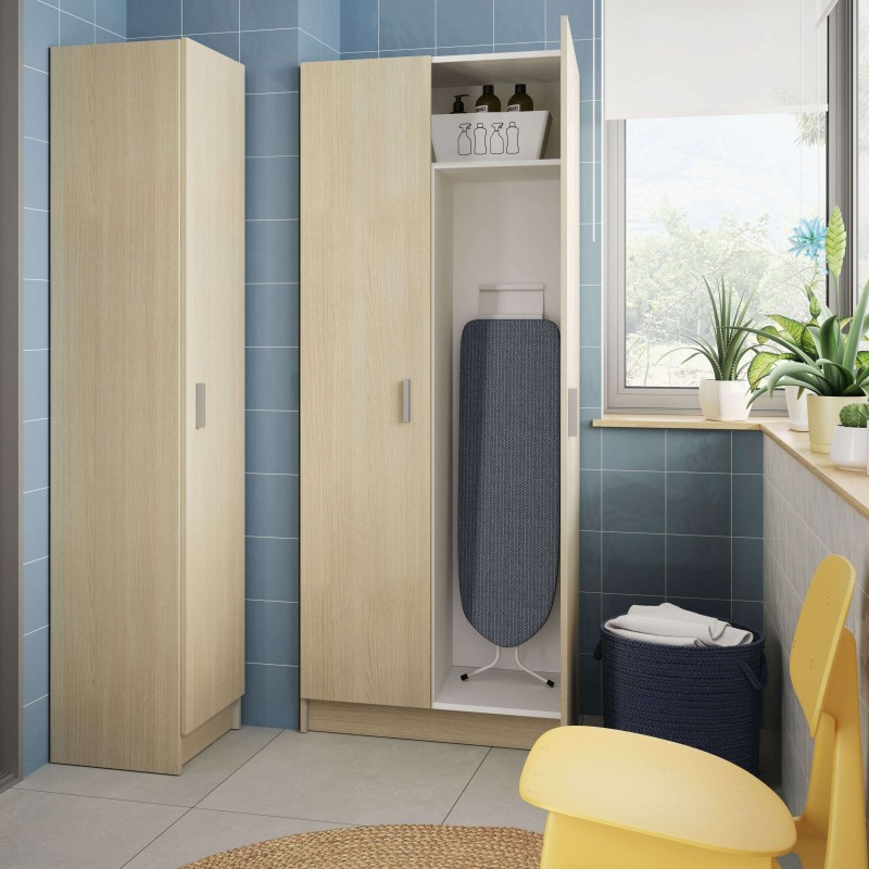 Armario Escobero Roble Ambiente 1