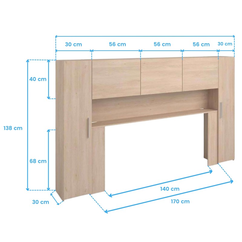 Cabecero Baltic Roble Cotas Cabecero Baltic Roble Cotas