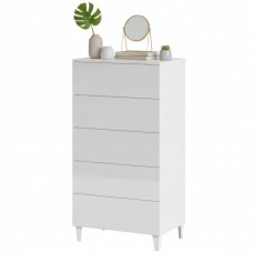 Cómoda de 5 Cajones Blanco 61x117 cm Cómoda de 5 Cajones Blanco 61x117 cm