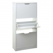 Mueble zapatero recibidor 3 trampones color blanco 60 cm