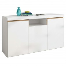 Aparador Elis 3 puertas 1 hueco blanco naturale 140 cm Aparador Elis 3 puertas 1 hueco blanco naturale 140 cm