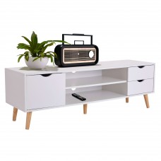 Mueble de TV Fiona Estilo Nórdico en Blanco 140x46x40 cm