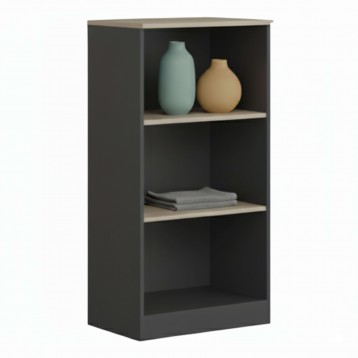 Estantería Auxiliar Nibis Roble Sonoma y Gris Antracita Colección Nibis 60x116x40 cm
