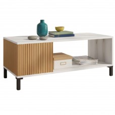 Mesa de Centro Tokio 100x41 cm Blanco Roble
