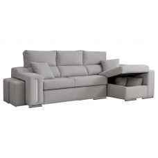 Sofá Chaise Longue Oscar Color Gris Claro 263 cm