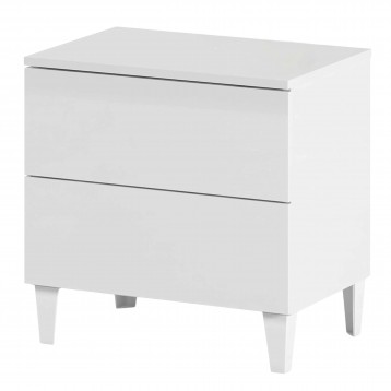 Mesita Blanco Brillo Girada