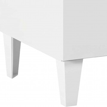 Mesita Blanco Brillo Detalle