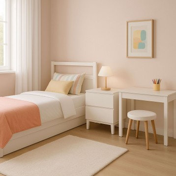 Mesita Blanco Brillo Ambiente 2