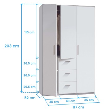 Armario Blanco Brillo Cotas