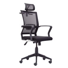 Silla ergonómica para oficina negra
