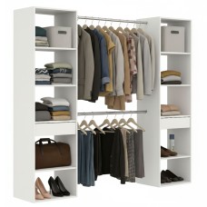 Armario Vestidor Abierto Dormitorio Cloe Color Blanco 200x200 cm Armario Vestidor Abierto Dormitorio Cloe Color Blanco 200x200 cm