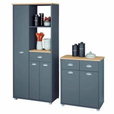 Pack 2 Buffets Cocina Asfeld Gris grafito Pack 2 Buffets Cocina Asfeld Gris grafito