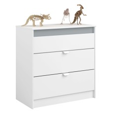Cómoda Juvenil De 3 Cajones Blanca Germain 78X80 cm