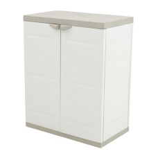 Armario Bajo Exterior 2 Puertas Titanium Color Beige 70x88 cm