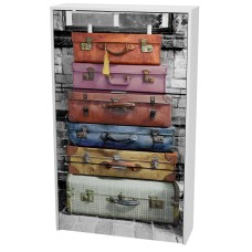 Mueble Zapatero Recibidor Juvenil 3 Puertas Suitcase Moderno 60 cm Mueble Zapatero Recibidor Juvenil 3 Puertas Suitcase Moderno 60 cm