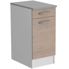 Módulo Inferior Cocina Eko 1C 1P Roble Jackson y Blanco 40x60 cm