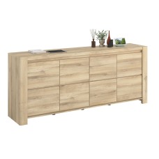 Aparador Salón City 4 Puertas Roble Kronberg 197 cm Aparador Salón City 4 Puertas Roble Kronberg 197 cm