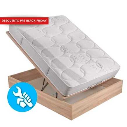 Pack Canapé Gred + Colchón Viscoelástico 26 cm Color Roble