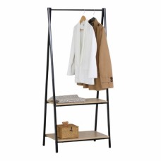 Burro de Ropa 2 Estantes Cepi Color Negro y Roble Cambrian 64x150 cm