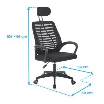 silla ofis cotas
