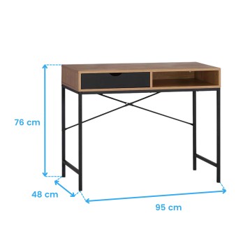 Mesa Escritorio Industrial portada ambiente cotas