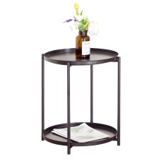 Mesa de Centro Auxiliar Lack Color Negro 42x52 cm