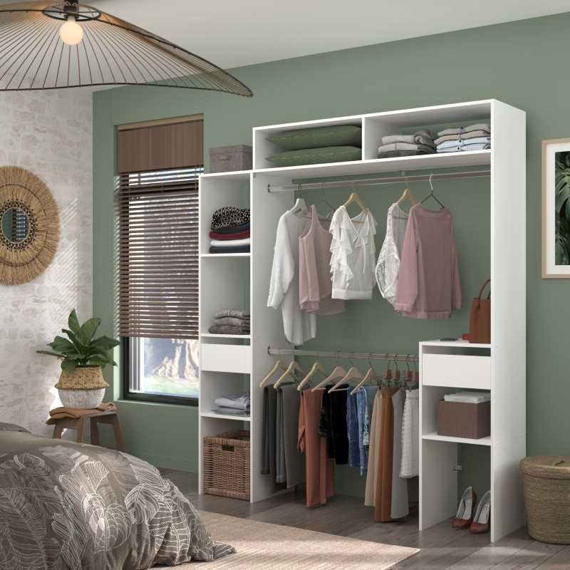 Vestidor Modular Custom Opción C+F Blanco 178x203 cm Vestidor Modular Custom Opción C+F Blanco 178x203 cm