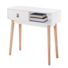 Mueble de Entrada Recibidor Anzio Color Blanco Mate 80 cm