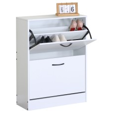 Mueble Zapatero Recibidor Loza 2 Puertas Blanco Mate 60 cm