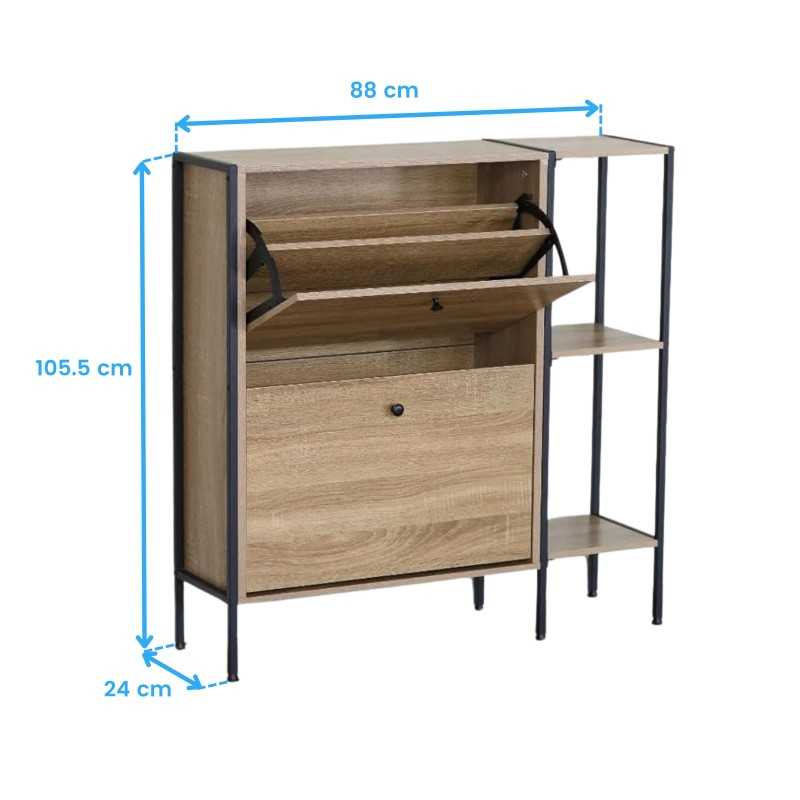 zapatero recibidor cotas