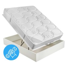 Pack Canapé Gred + Colchón Viscoelástico 26 cm Color Blanco Mate