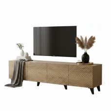 Mueble TV Josi 200 cm Color Roble Artisan y Negro
