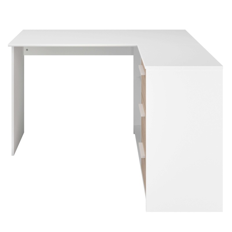 Escritorio lateral sin decoración cajones cerrados