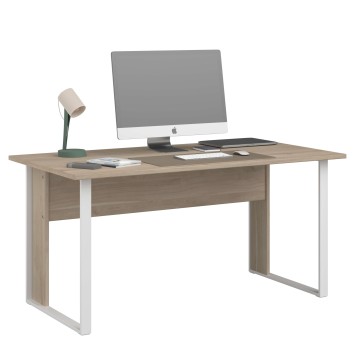 Mesa Escritorio Veltis Roble Japonés y Blanco 150 cm