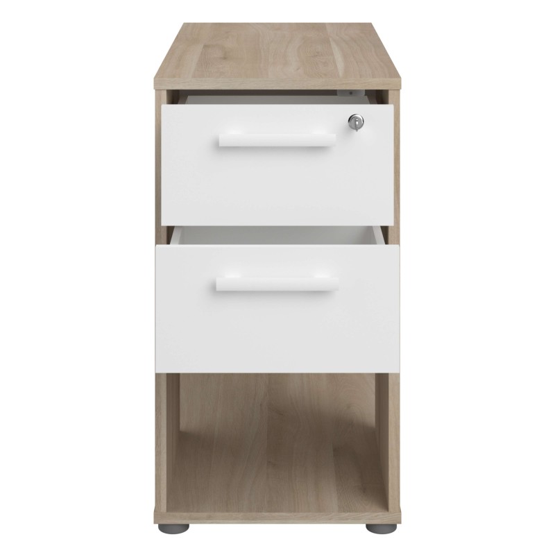 armario de 3 cajones con cerradura frontal sin decoracion cajon abierto