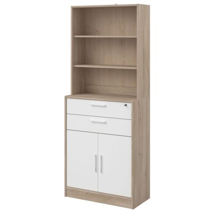 Estanteria alta oficina con puertas portada