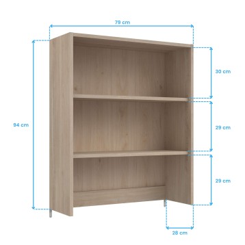 Estanteria alta oficina con puertas cotas