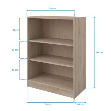 Estanteria alta oficina con puertas cotas 3