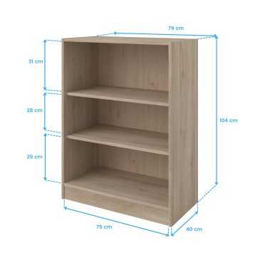 Estanteria oficina con puertas cotas 2